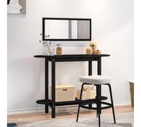 vidaXL Console Table Black 110x40x80 cm Solid Wood Pine, Black