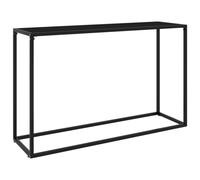 vidaXL Console Table Black 120x35x75 cm Tempered Glass