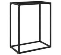 Console Table Black 60x35x75 cm Tempered Glass Side Hall End Desk Home vidaXL
