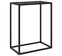 Console Table Black 60x35x75 cm Tempered Glass Side Hall End Home Desk vidaXL