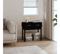 vidaXL Console Table Black 76.5x40x75 cm Solid Wood Pine