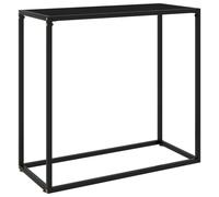 vidaXL Console Table Black 80x35x75 cm Tempered Glass Side Hall End Desk Home