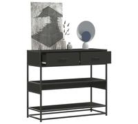vidaXL Console Table Black 90x35x80 cm Engineered Wood