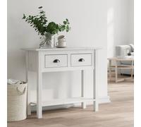 (white) vidaXL Console Table Tea Side Table Hallway Accent End Table Solid Wood Pine