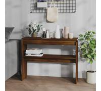 vidaXL Console Table Brown Oak 102x30x80 cm Engineered Wood NEW