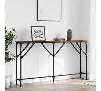 vidaXL Console Table Brown Oak 140x23x75 cm Engineered Wood