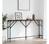 vidaXL Console Table Brown Oak 140x23x75 cm Engineered Wood UK