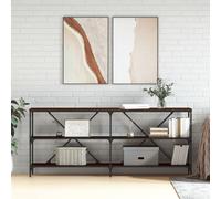 vidaXL Console Table Brown Oak 180x30x75 cm Engineered Wood and Iron UK NEW