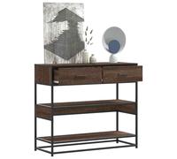 (brown oak) vidaXL Console Table Smoked Oak 90x35x80 cm Engineered Wood sofa table