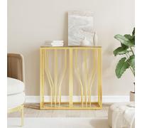 vidaXL Console Table Gold 70x30x70 cm Stainless Steel and Glass NEW