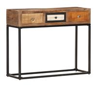vidaXL Console Table Gold 90x30x75 cm Solid Reclaimed Wood