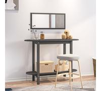 vidaXL Console Table Grey 110x40x80 cm Solid Wood Pine