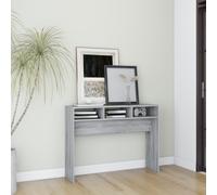 vidaXL Console Table Grey Sonoma 105x30x80 cm Engineered Wood