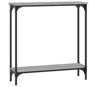 vidaXL Console Table - Grey Sonoma Engineered Wood - Industrial Style - Ample Storage Space - Adjustable Feet for Increased Stability