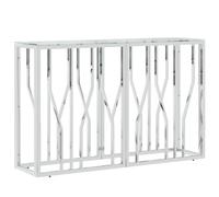 vidaXL Console Table 110x30x70 cm Stainless Steel and Glass