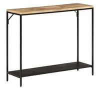 vidaXL Console Table Hallway Coffee End Table Solid Rough Mango Wood and Iron
