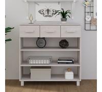 vidaXL Console Table HAMAR White 90x35x90 cm Solid Wood Pine