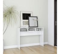 Vidaxl Console Table High Gloss White 105X30X80 Cm Engineered Wood