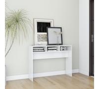Vidaxl Console Table High Gloss White 105X30X80 Cm Engineered Wood