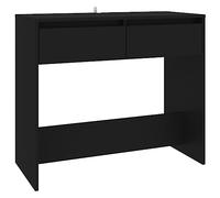 vidaXL Console Table Home Hallway Living Room Furniture Modern Hall Side End Accent Storage Table Cabinet for Under Mirror Black Steel