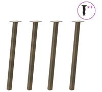 vidaXL Console Table Legs 4 pcs Natural Steel 72 cm Steel
