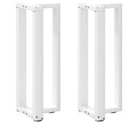 Coffee Table Legs T-Shaped White Powder-Coated Steel 25x28x72-73cm Set of 2 Pack