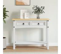 vidaXL Console Table Mexican Pine Corona Range White 90x34.5x73 cm