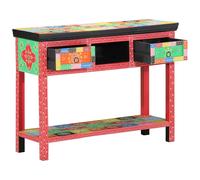 vidaXL Console Table Multicolour 100 x 30 x 75 cm Solid Mango wood
