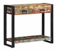 vidaXL Console Table Multicolour 90 x 33 x 75 cm Solid Reclaim Wood