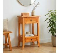 vidaXL Console Table Natural 50.5 x 30 x 75.5 cm Solid Mahogany Wood