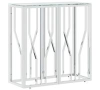 Vidaxl Console Table 70X30X70 Cm Stainless Steel And Glass