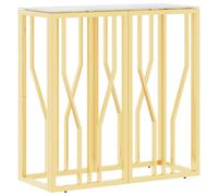 vidaXL Console Table Gold 70x30x70 cm Stainless Steel and Glass