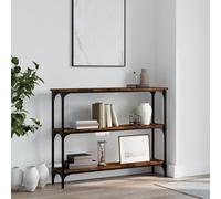 vidaXL Console Table Smoked Oak 100x22.5x75 cm Engineered Wood