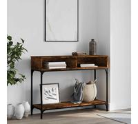 vidaXL Console Table Smoked Oak 100x30.5x75 cm Engineered Wood UK