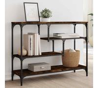vidaXL Console Table Smoked Oak 100x30x75 cm Engineered Wood UK