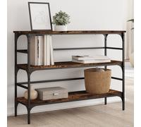 vidaXL Console Table Smoked Oak 100x32x75 cm Engineered Wood
