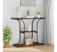 vidaXL Console Table Smoked Oak 101 x 35 x 80.5 cm Engineered Wood