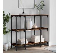 vidaXL Console Table Smoked Oak 102x35x90 cm Engineered Wood UK