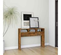Vidaxl Console Table Smoked Oak 105X30X80 Cm Engineered Wood, Brown