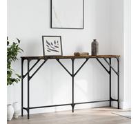 vidaXL Console Table Brown Oak 140x23x75 cm Engineered Wood