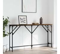 vidaXL Console Table Smoked Oak 140x23x75 cm Engineered Wood UK