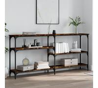 vidaXL Console Table Smoked Oak 160x29x75 cm Engineered Wood