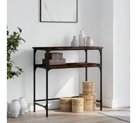 (smoked oak, 75 x 35.5 x 75 cm) vidaXL Console Table End Table Hallway Stand Side Sofa Table Engineered Wood
