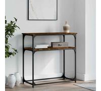 (smoked oak, 75 x 35.5 x 75 cm) vidaXL Console Table End Table Hallway Stand Side Sofa Table Engineered Wood