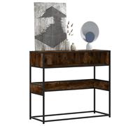vidaXL Console Table Smoked Oak 90x35x80 cm Engineered Wood