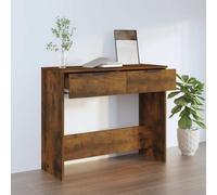vidaXL Console Table Smoked Oak 90x36x75 cm Engineered Wood UK HOT