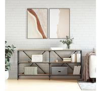 vidaXL Console Table Sonoma Oak 160x30x75 cm Engineered Wood and Iron