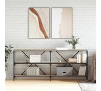 vidaXL Console Table Sonoma Oak 180x30x75 cm Engineered Wood and Iron