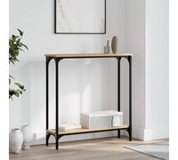 vidaXL Console Table Brown Oak 75x22.5x75 cm Engineered Wood