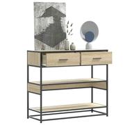 vidaXL Console Table Sonoma Oak 90x35x80 cm Engineered Wood